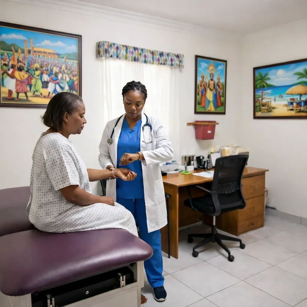 Healthcare professional caring for patient